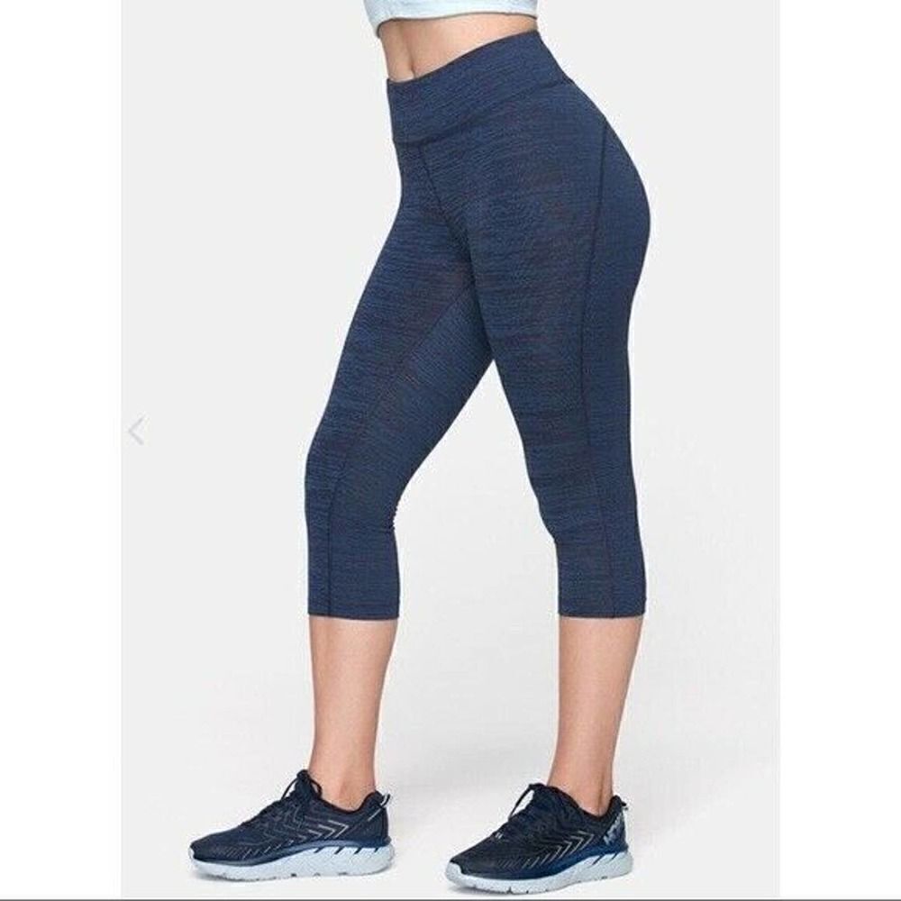Outdoor voices techsweat flex kneecap workout leggings baltic blue size small